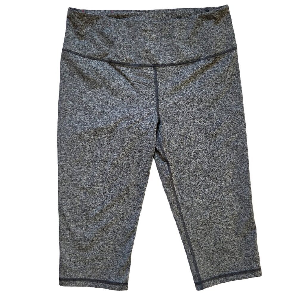 Victoria's Secret VS Sport Cropped Leggings Womens L Gray Athleisure Workout